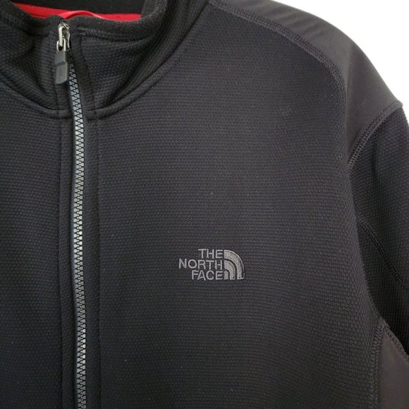 The North Face Men's TKA Stealth Full Zip Fleece Jacket Zip Pockets Black Sz LG - Picture 3 of 12
